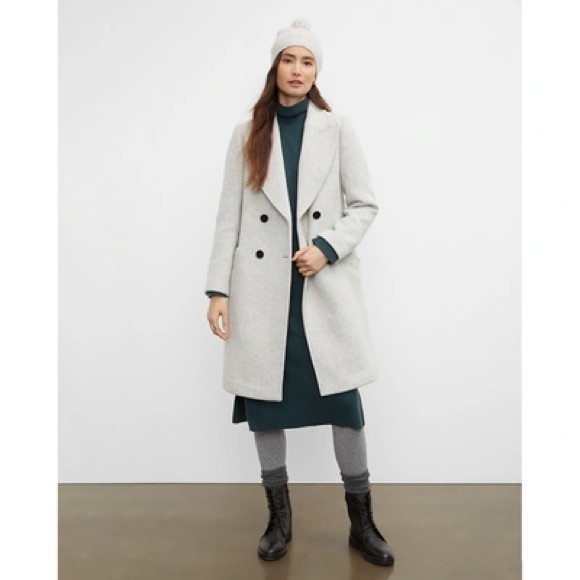 Club Monaco Double Breasted Grey Wool Coat - Picture 12 of 14